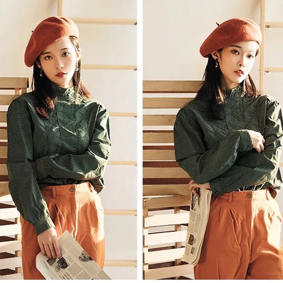 Adjustable Thick Wool Beret - Picture 3 of 10